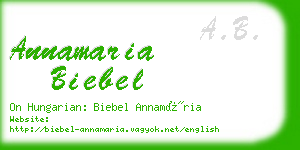 annamaria biebel business card